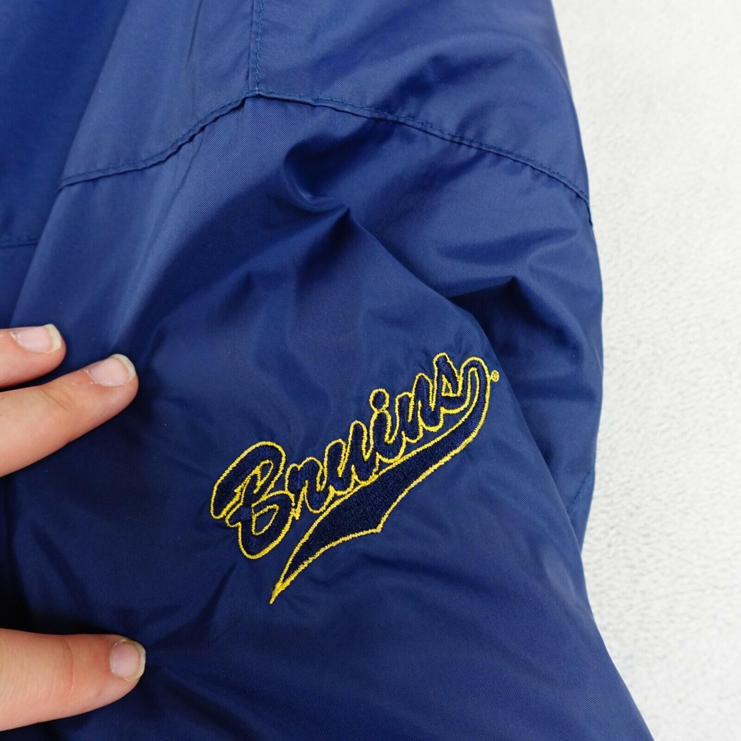 Gear For Sports UCLA Jacket SMALL Blue Drawstring Hood Full Zip Vintage