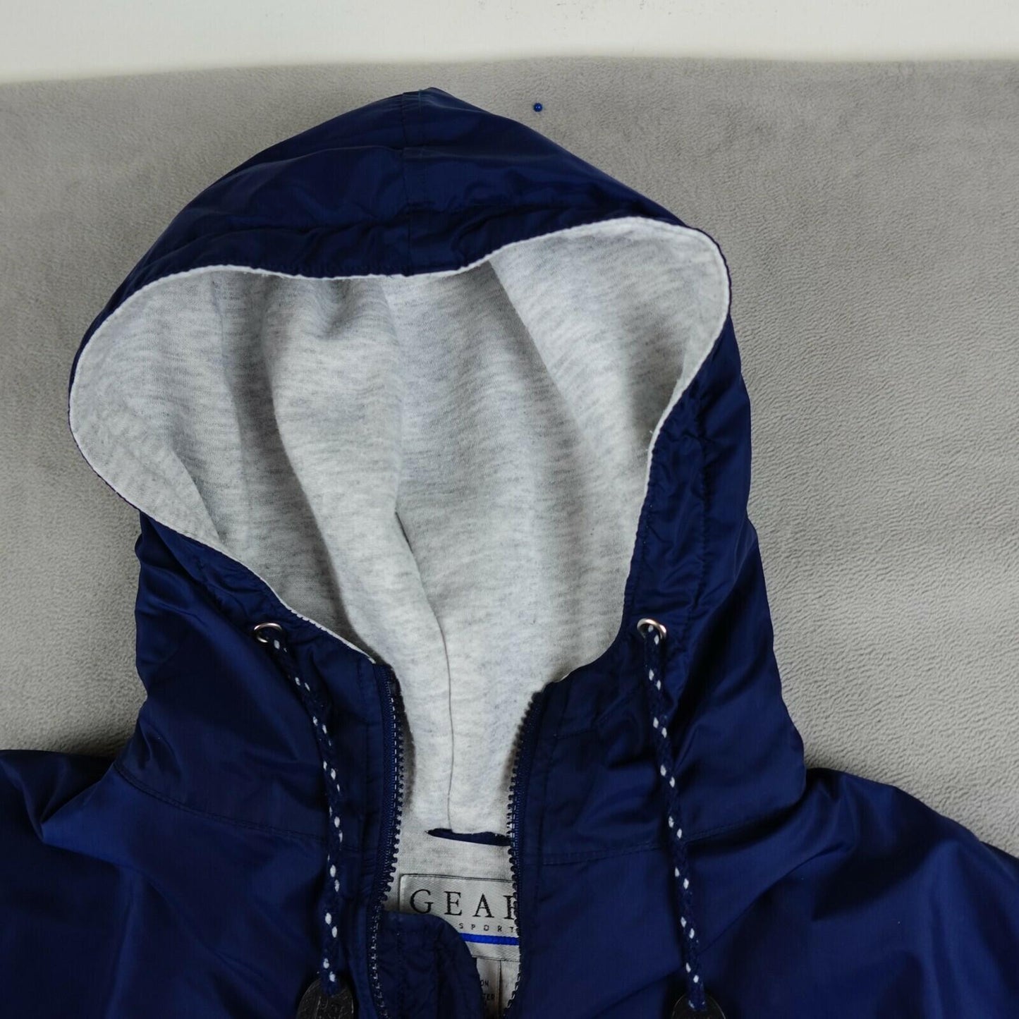 Gear For Sports UCLA Jacket SMALL Blue Drawstring Hood Full Zip Vintage