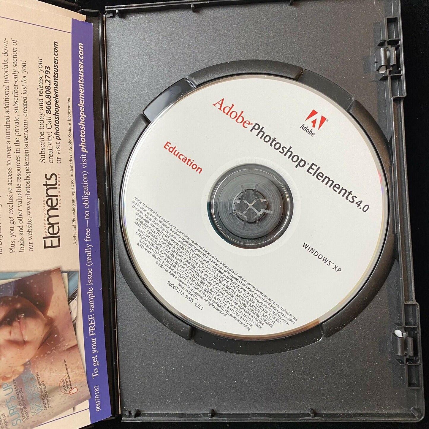 Adobe Photoshop Elements 4.0 Windows XP Full Retail Version Open box W Serial