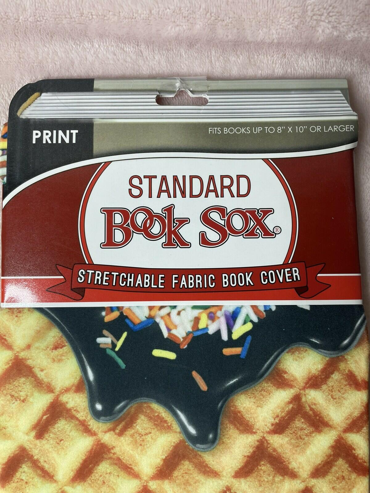 Book Sox Ice Cream with Sprinkles Stretchable Fabric Book Cover new