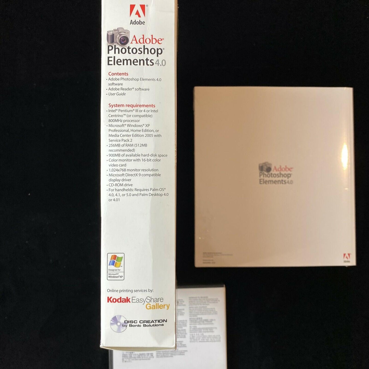 Adobe Photoshop Elements 4.0 Windows XP Full Retail Version Open box W Serial