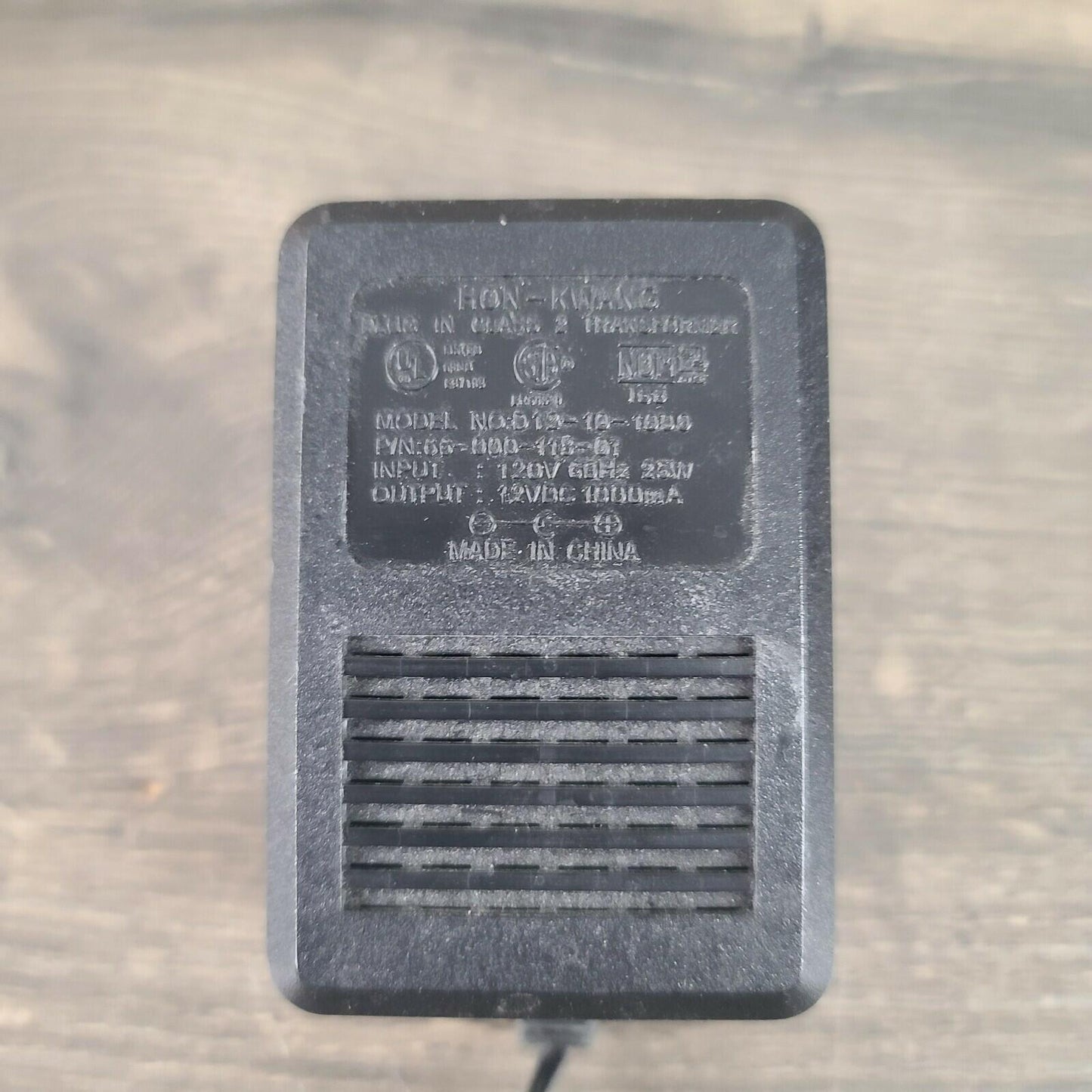 Genuine Hon-Kwang 12V AC Power Adapter 1000mA (Model: D12-10-1000)