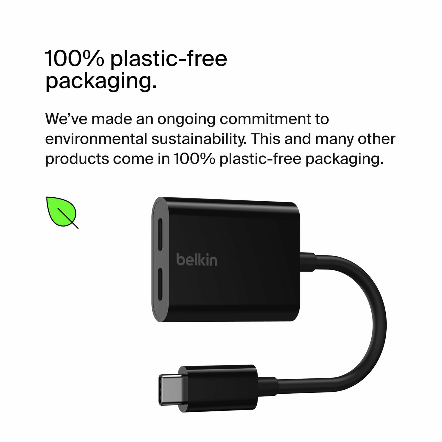 Belkin RockStar USB-C Audio + Charge Adapter, Headphone Adapter w/ USB-C 60W