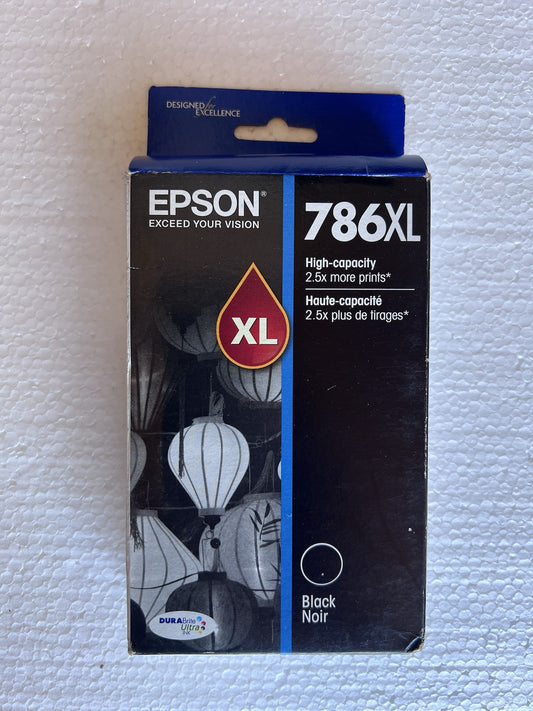 Genuine Epson 786 Black Ink Cartridge Exp 2023
