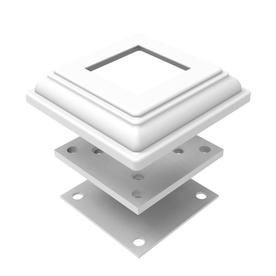 Barrette 2-Piece White Aluminum Porch Post Support