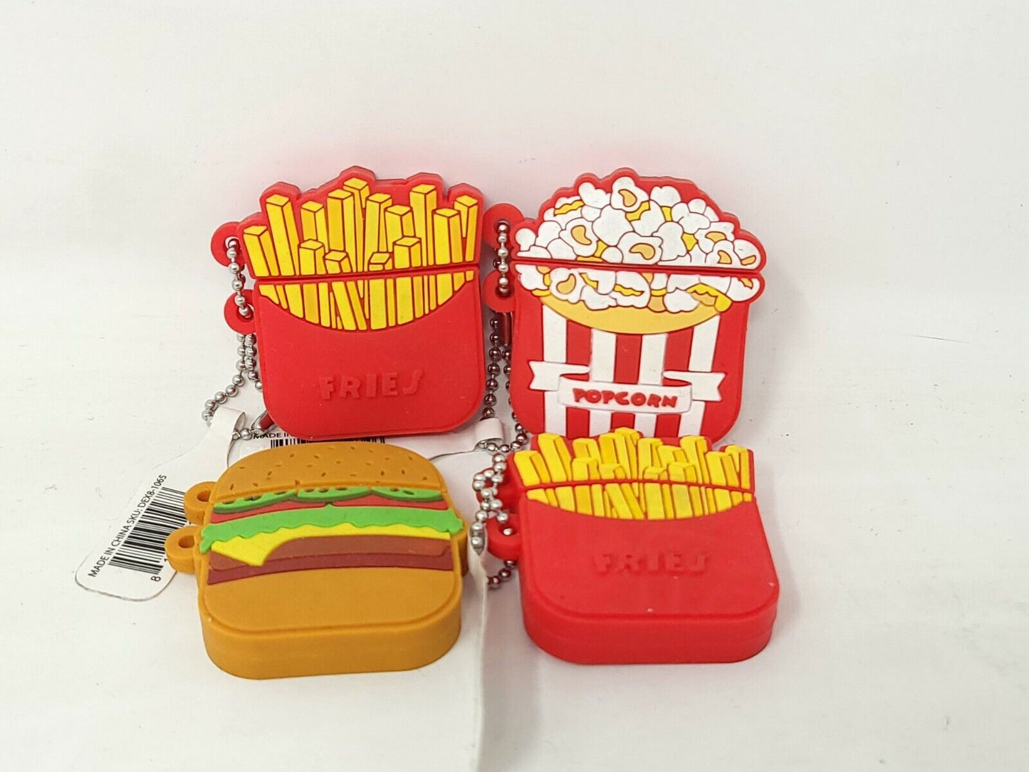 Lot of 5x DEWorld 16GB Flash Drives - Food themed - Popcorn, burger, fries - NEW