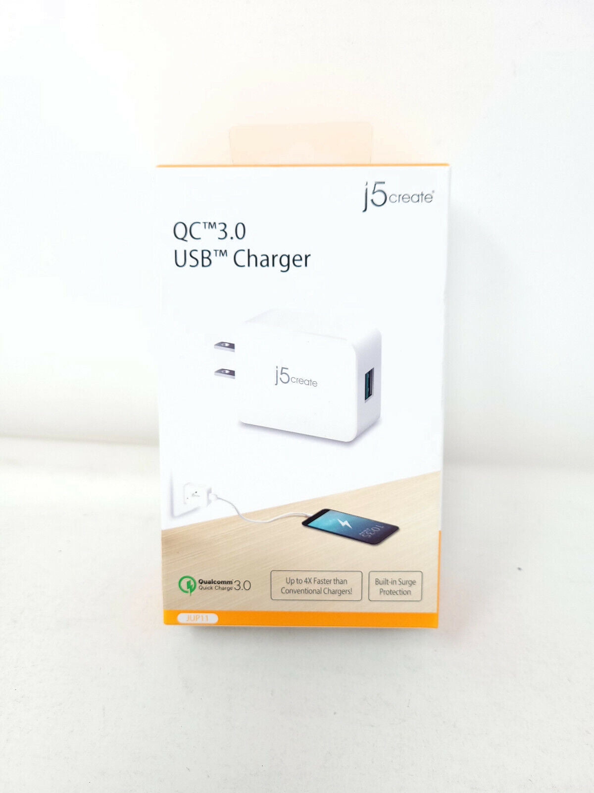 j5 CREATE QC 3.0 USB-CHARGER 18 Watt, Surge protector, Brand New Sealed