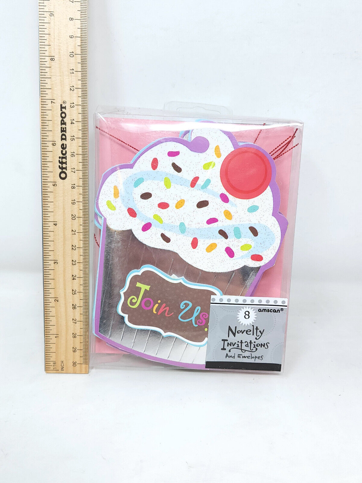 16 PACK Cards & ENVELOPES INVITATIONS - Blank - 5" x 6.5" - Cupcake- NEW