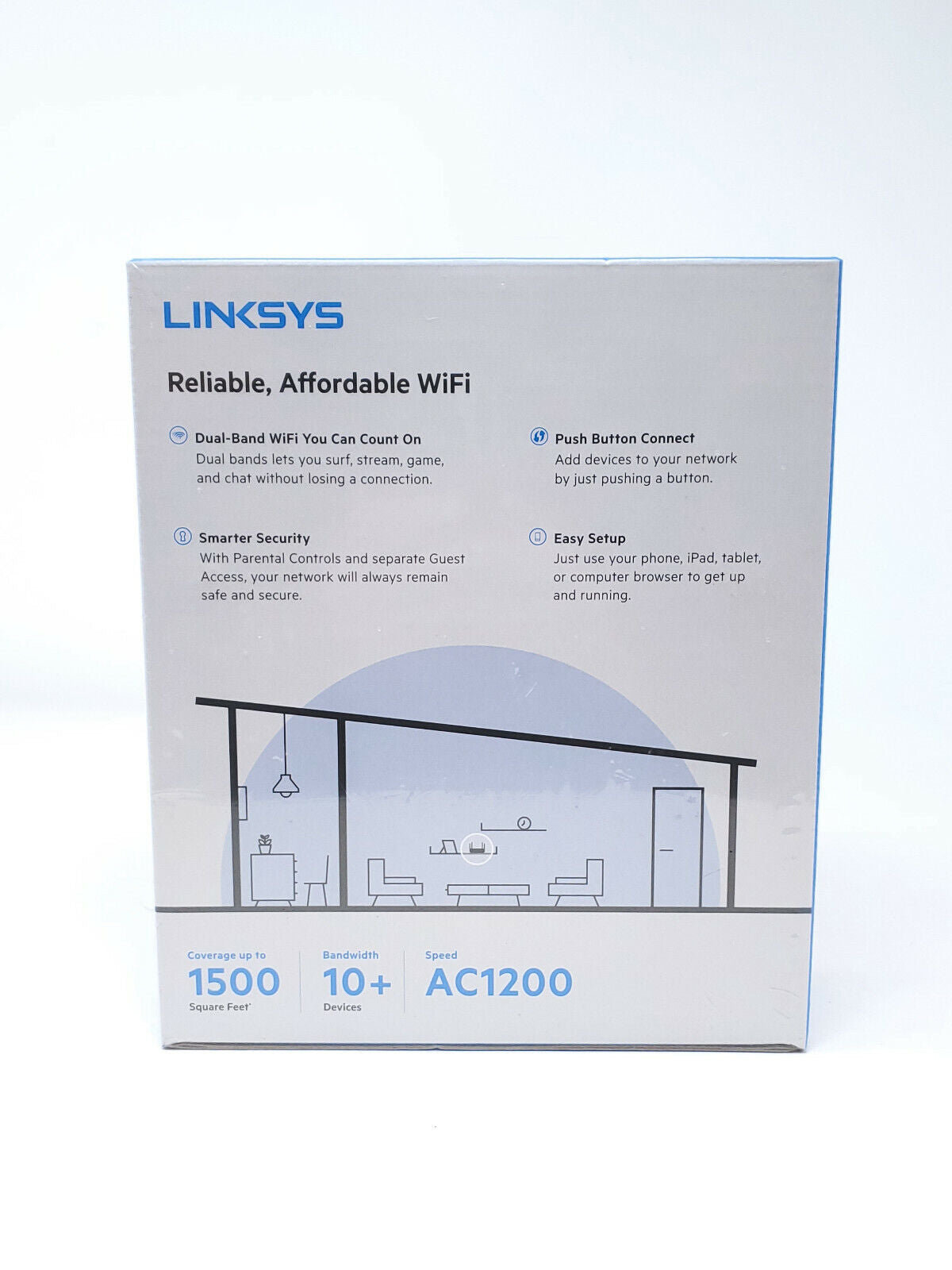 Linksys WiFi Router Dual-Band AC1200 (WiFi 5) - E5400 - New in Box