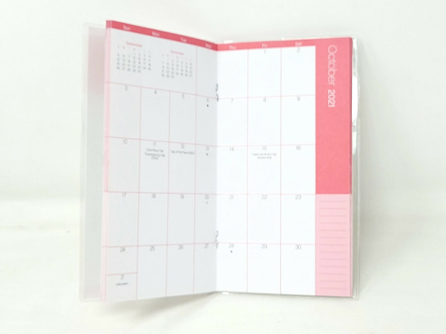 2021-2022 Pocket Planner Monthly Calendar "Flowers & Lines"  6.75x3.75" - NEW