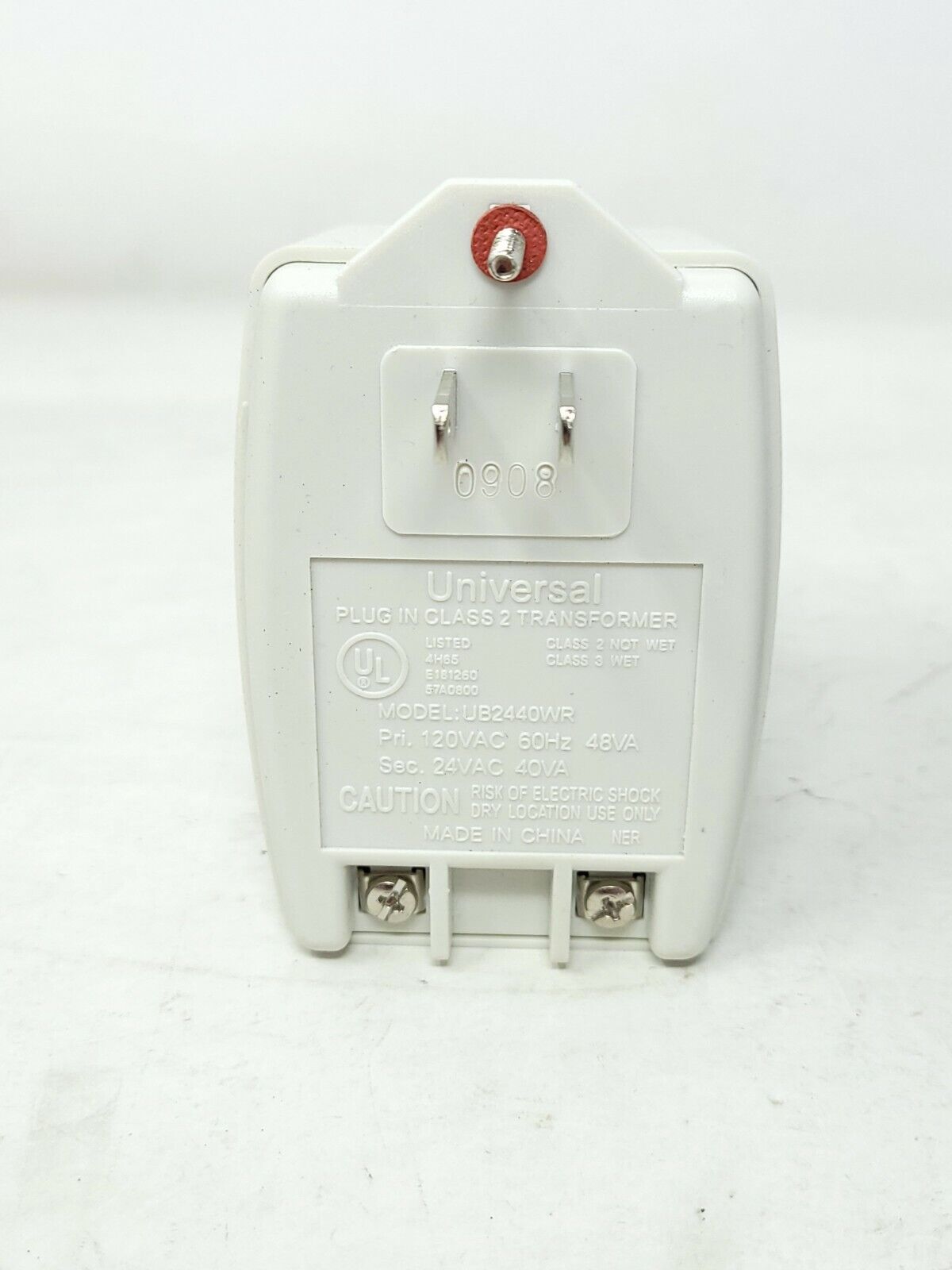 Universal Power Group - 24VAC, 40 VA AC Transformer Plug in - New Open Box