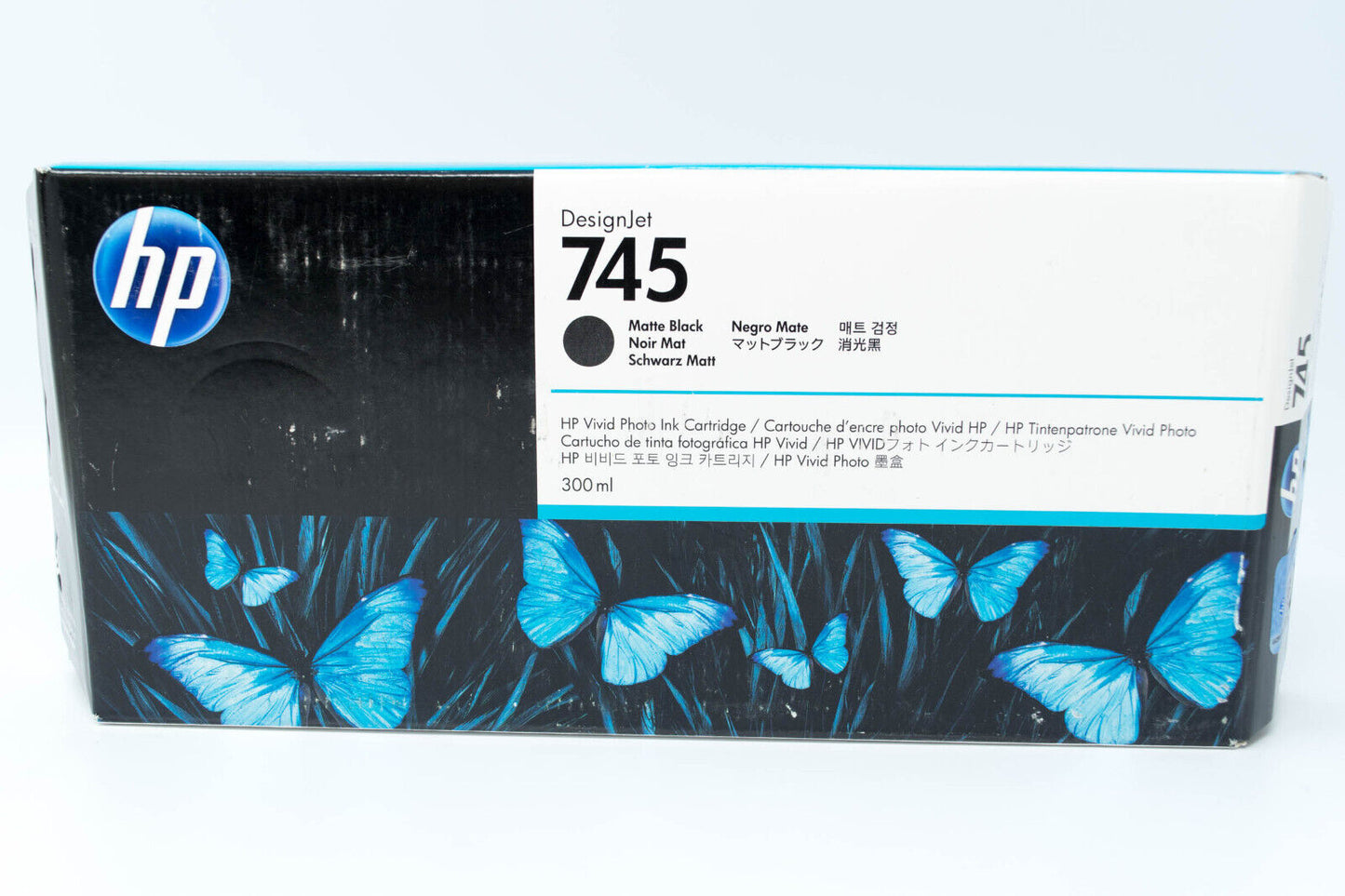 HP 745 300-ml DesignJet Matte Black Ink Cartridge, F9K05A - NEW - EXP: JUL 2022