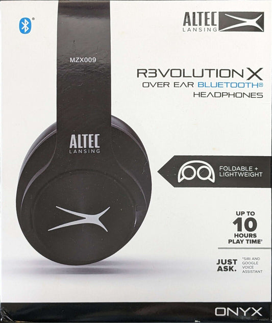 Altec Lansing Revolution X Over Ear Bluetooth Headphones ONYX Siri & Google