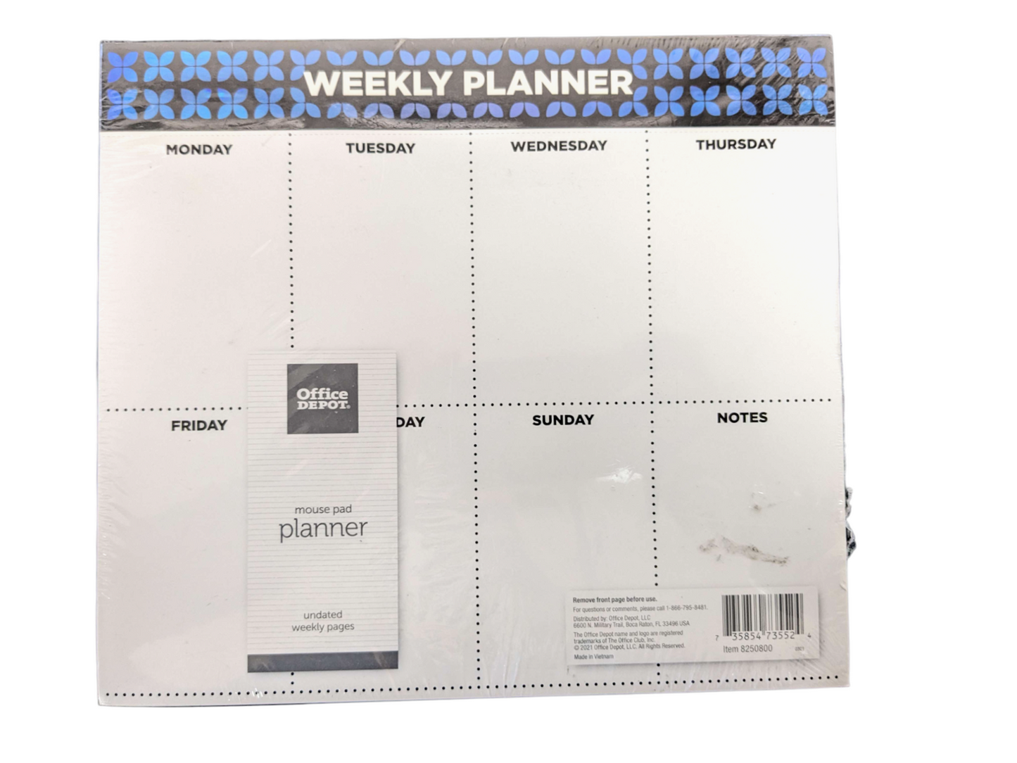 Office Depot Weekly Plans Notepad/mousepad – Streamline Your Week Ahead