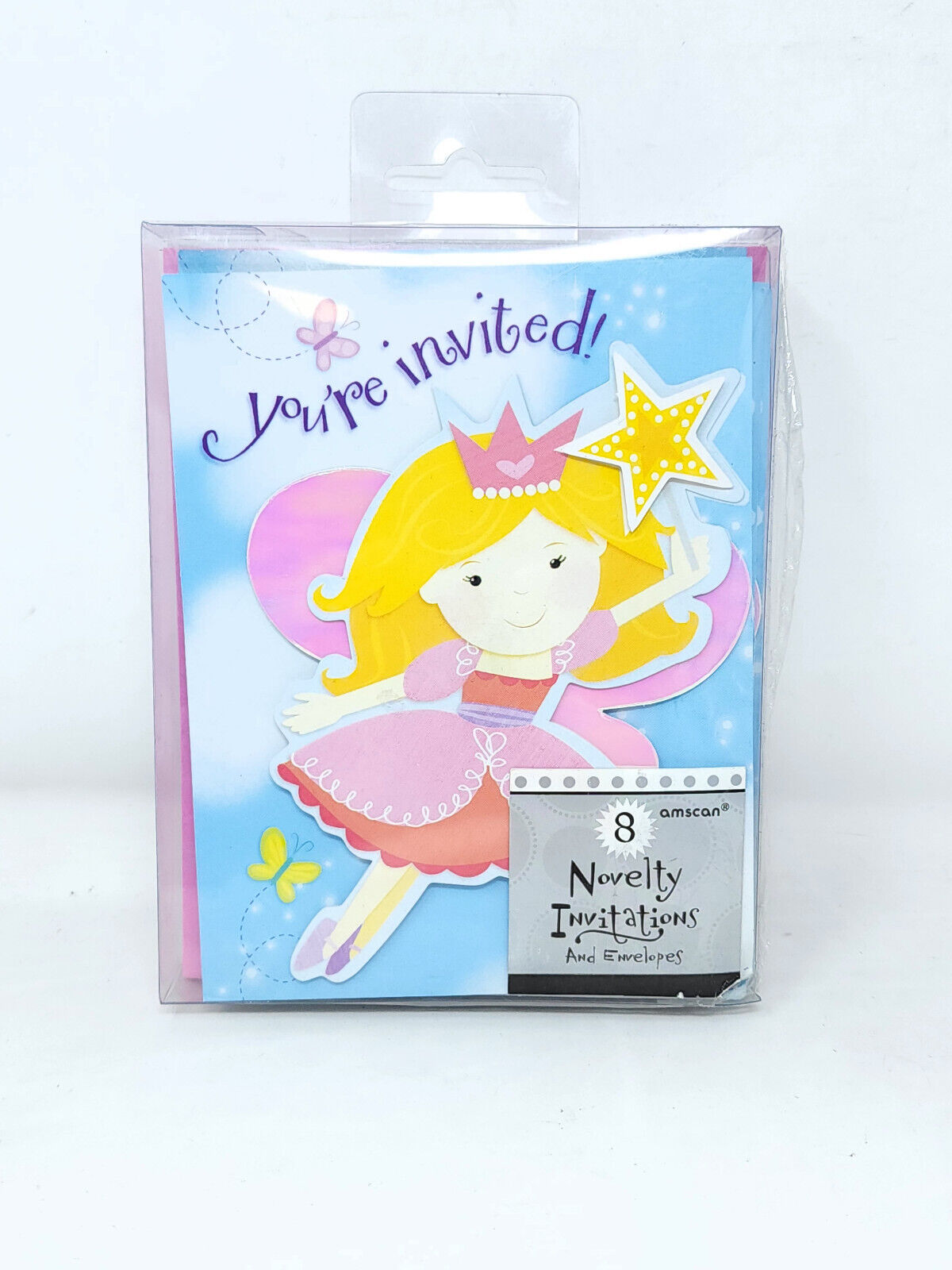 8 PACK Cards & ENVELOPES  "You're Invited" FAIRY -  5"x6.5" - NEW