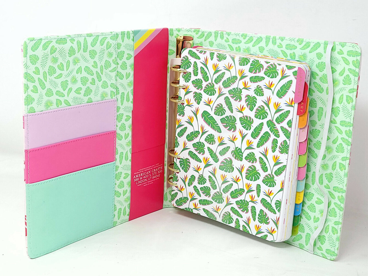 American Crafts Damask Love Colorfun Planner 8.5 x 9.5 Flamingo Boss Horizontal