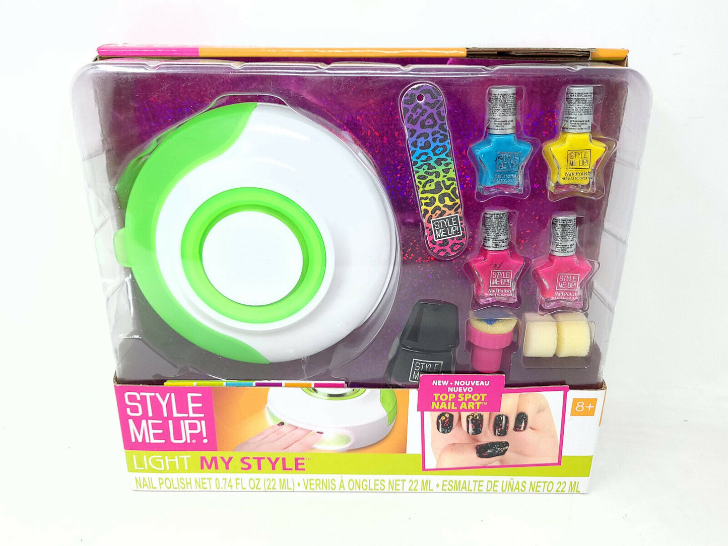 Style Me Up Light My Style - Nail Set With Light Up Nail Set - NEW IN BOX