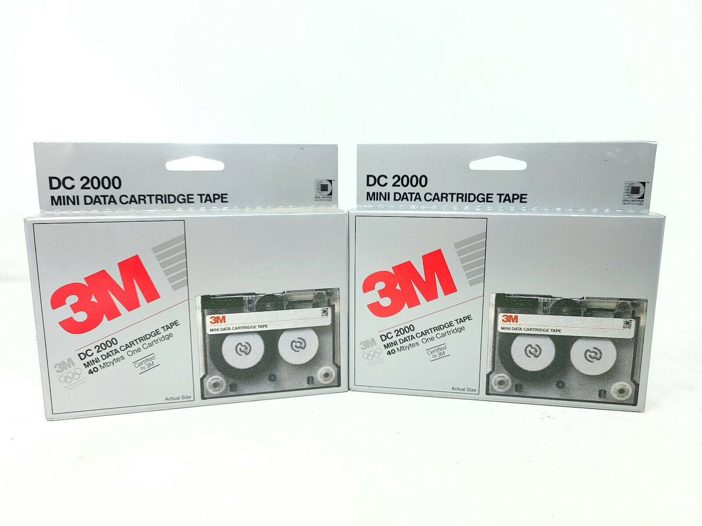 2x 3M DC 2000 Mini Data Cartride 40 MB for QIC-40 QIC-100 IRWIN-40 - NEW NOS