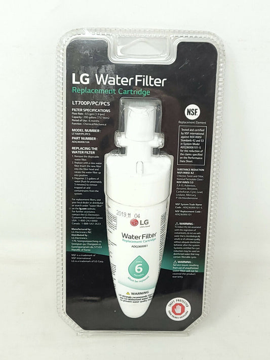 Genuine LG LT700P/PC/PCS ADQ36006104 Water Filter Replacement Cartridge - New