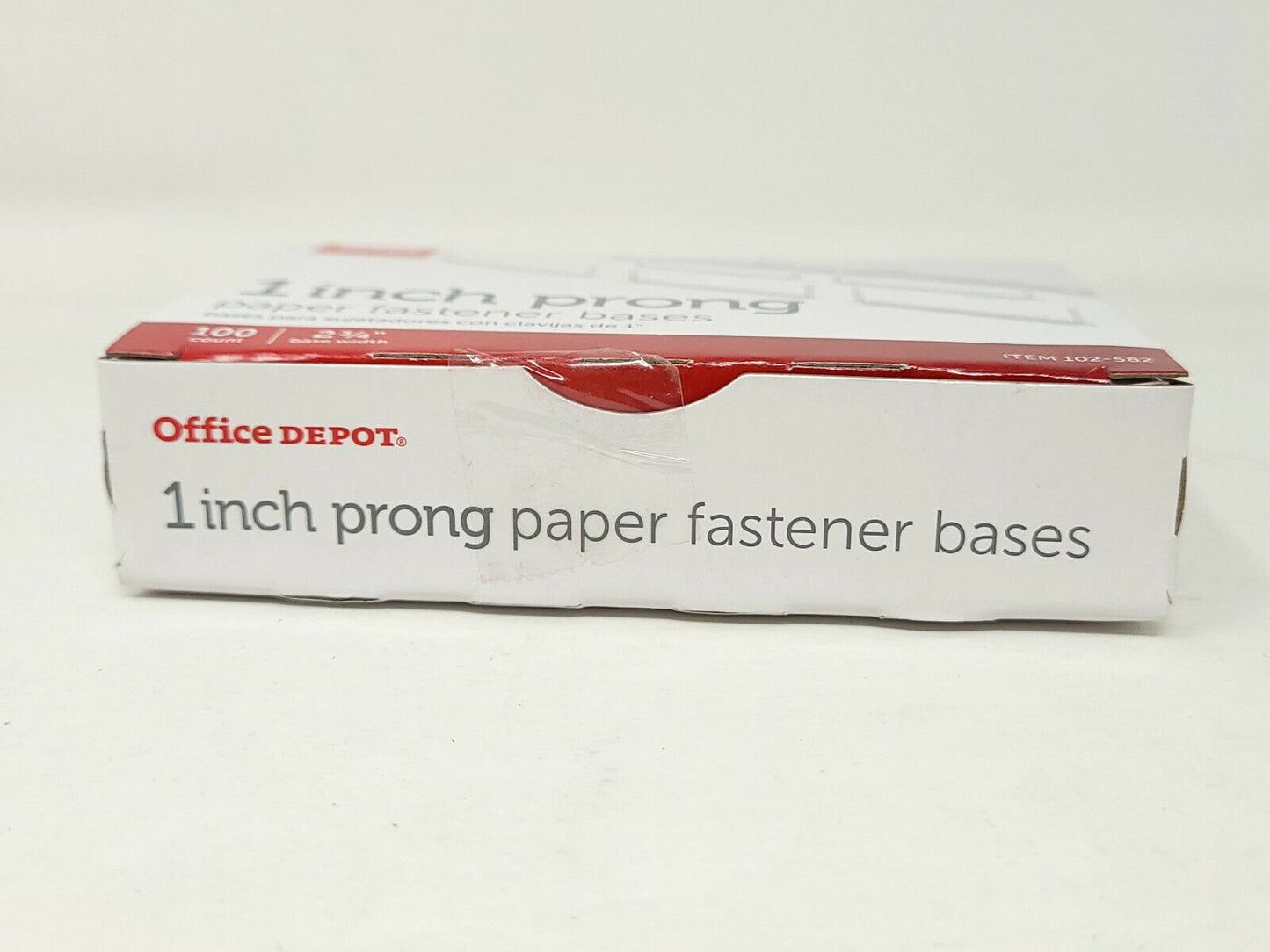 Office Depot Brand Self-Adhesive Prong Fasteners, 1" - 2 3/4" - Box Of 100