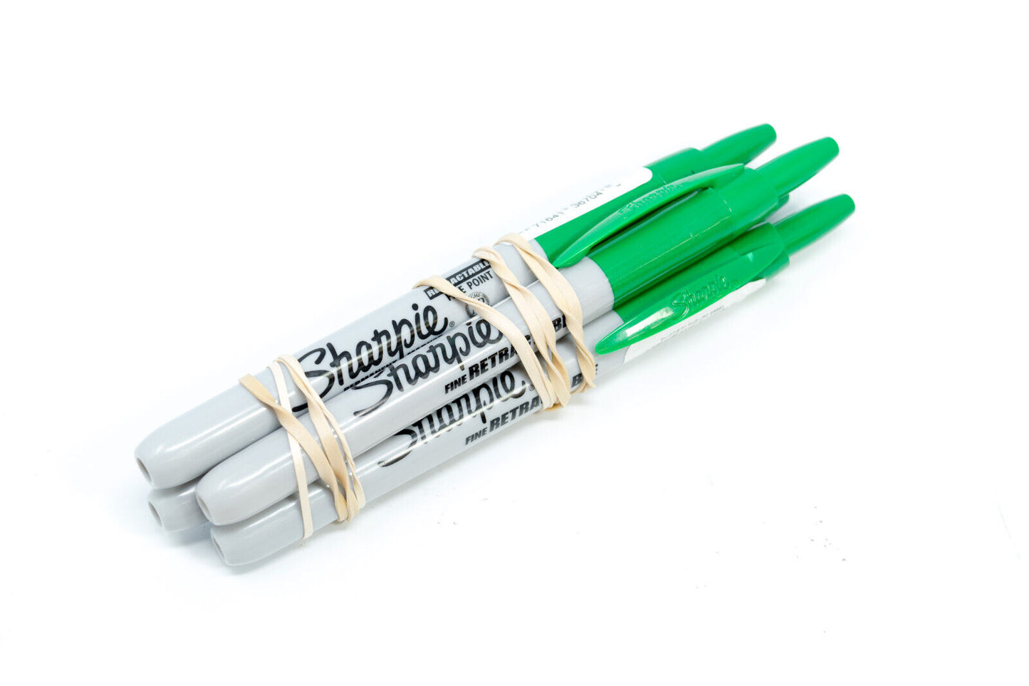 4x Sharpie Retractable Permanent Marker, Green Ink, Fine Pt - NEW