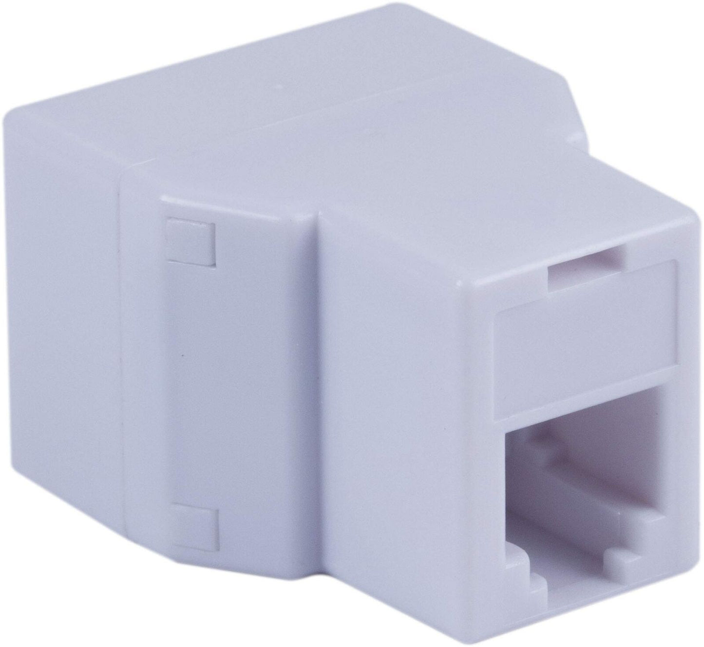 Power Gear White Duplex 4P4C in-Line Adapter Extender