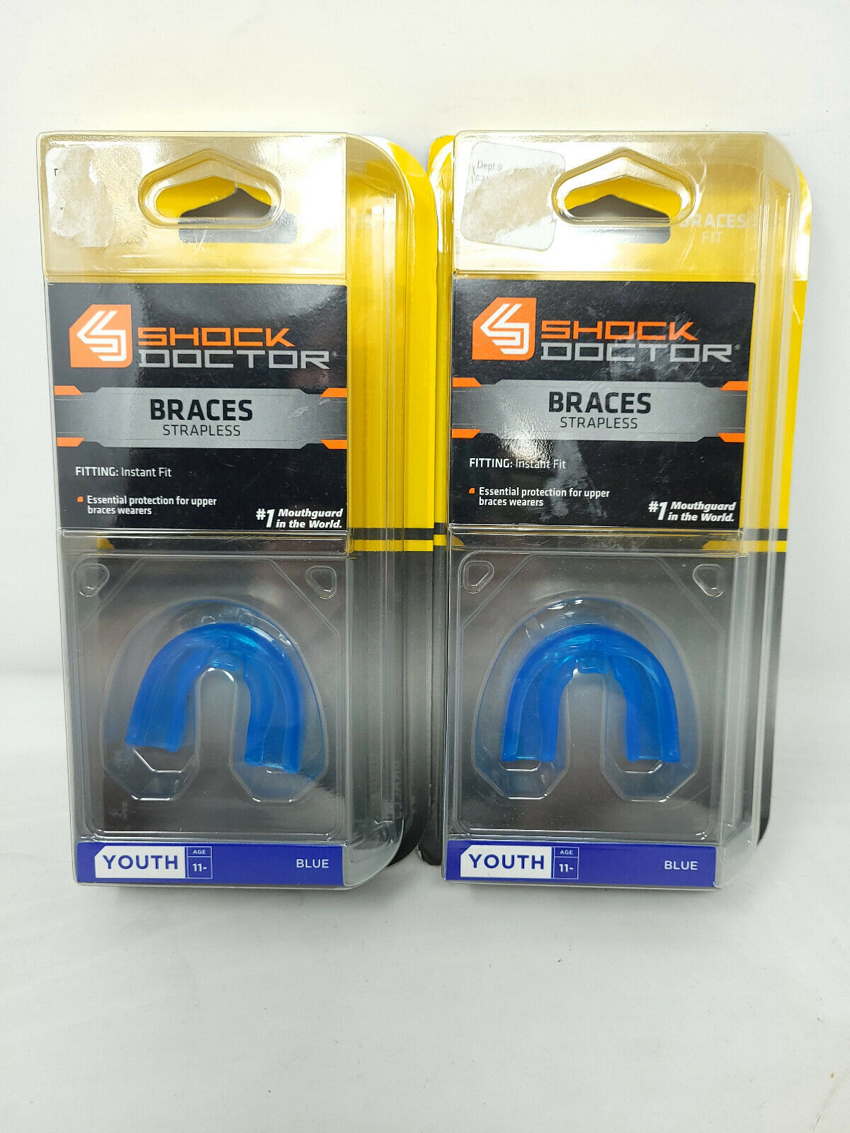 2x Shock Doctor Better Sports Protection Braces Strapless Youth 11 Blue 4100Y