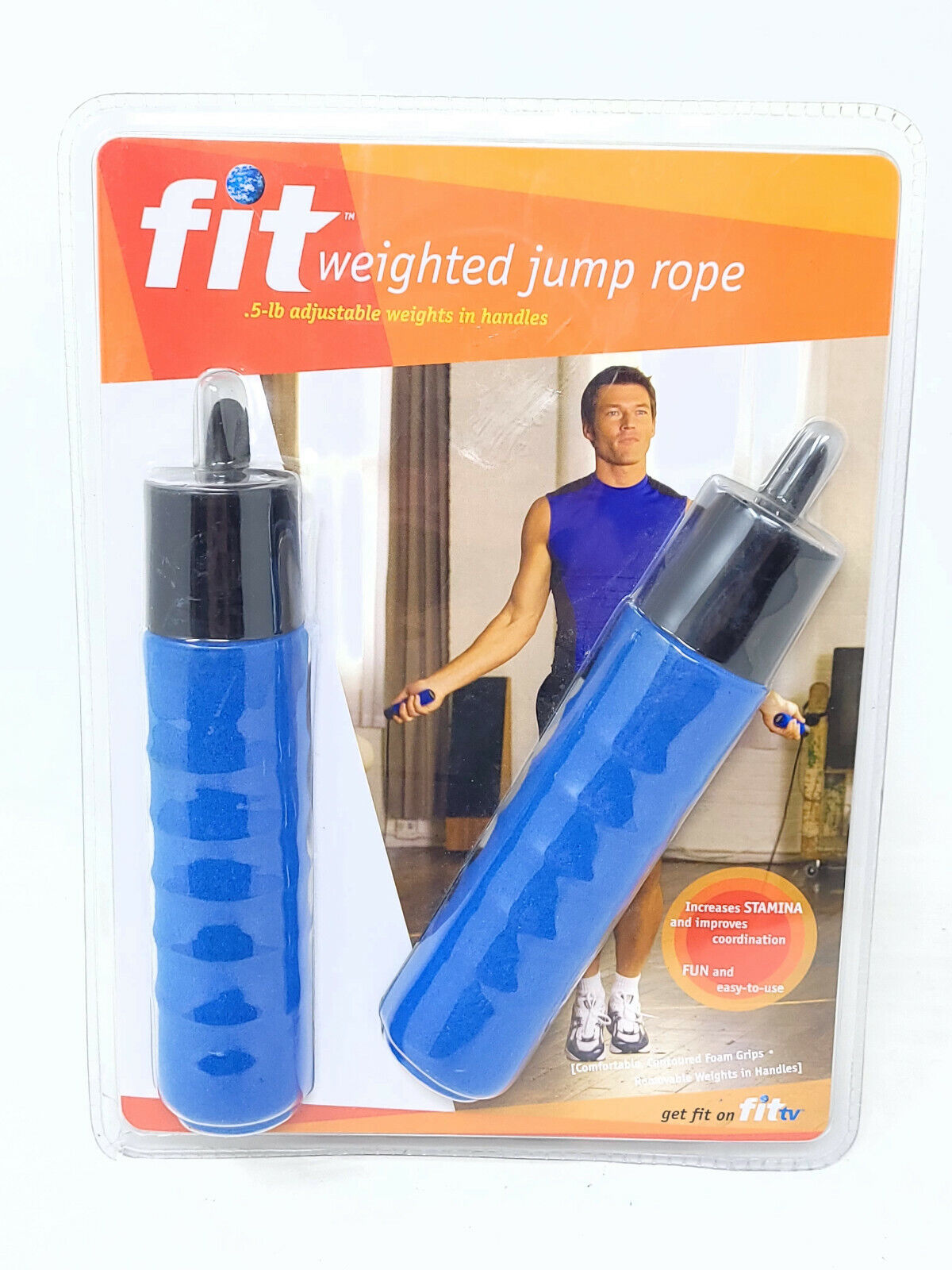 FitTV Weighted Resistance Jump Rope - Heavy, Adjustable Fitness Training Rope