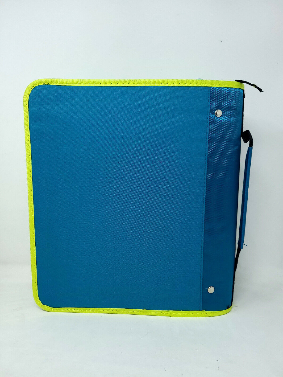 Five Star Zipper Binder, with Expanding File, 2" Rings, Teal/Chartreuse - New