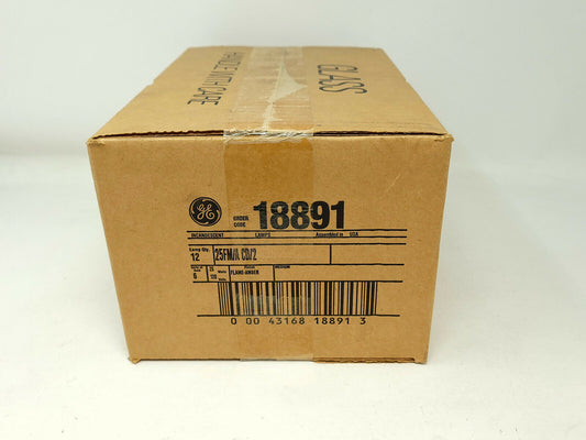 GE 18891 - Incandescent Lamps -  Box of 12x - Flame Amber Finish - 25W 120V
