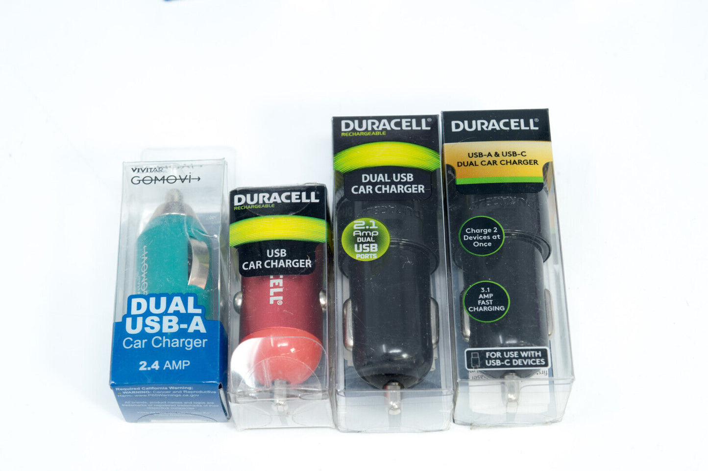 54x Wholesale Lot of Duracell/Vivitar Car Charger Lot - Single, Dual, A, C - NEW