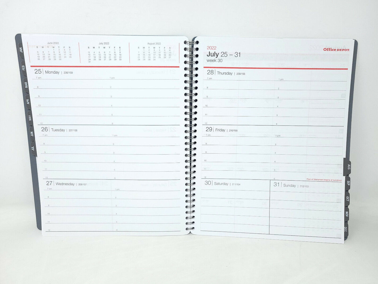 Office Depot 2022 Weekly/Monthly Planner Horizontal Format 8.5x11 - Grey - NEW