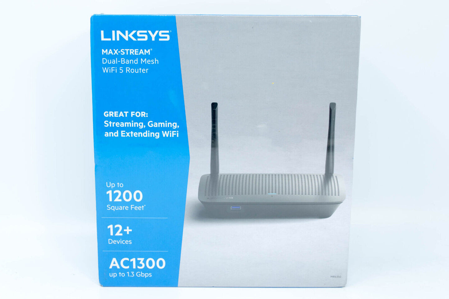 Linksys Max-Stream Dual-Band Mesh Wi-Fi 5 Router MR6350 AC1300 12+ Devices-OPEN