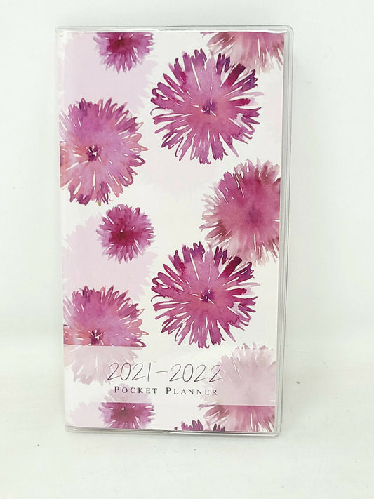 2021-2022 Pocket Planner Monthly Calendar "Petal and Light"  6.75x3.75" - NEW