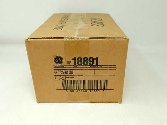 GE 18891 - Incandescent Lamps - Box of 12x - Flame Amber Finish - 25W 120V