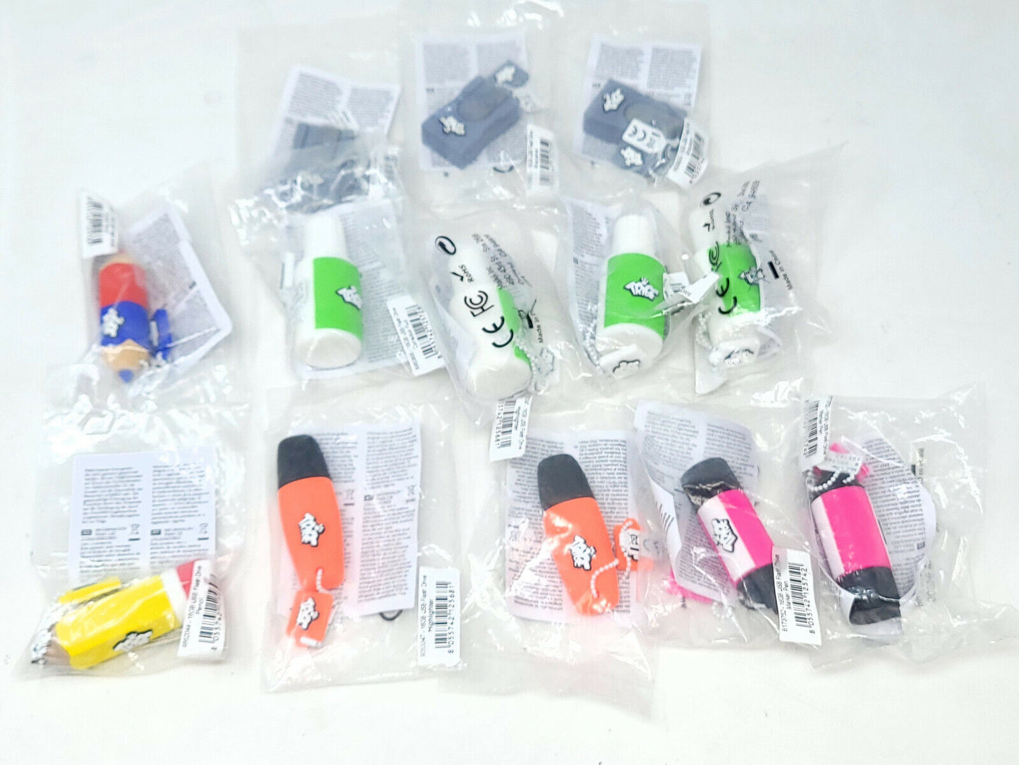 Lot of 13x Tribe 16GB USB Flash Drives - Office/School designs - NEW