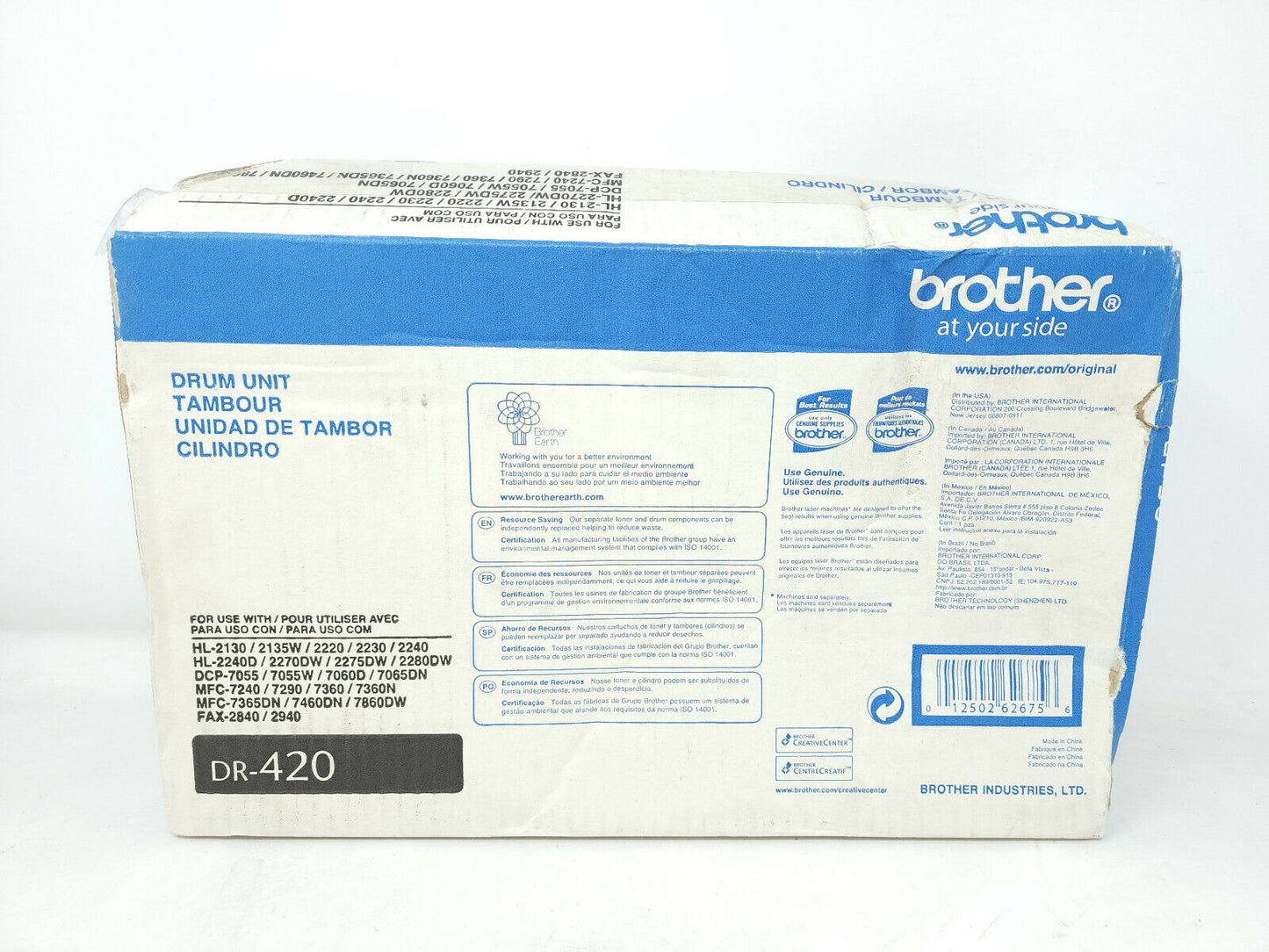 Brother HL-2270DW Drum Unit (DR420) 12000 Pages - NEW worn box