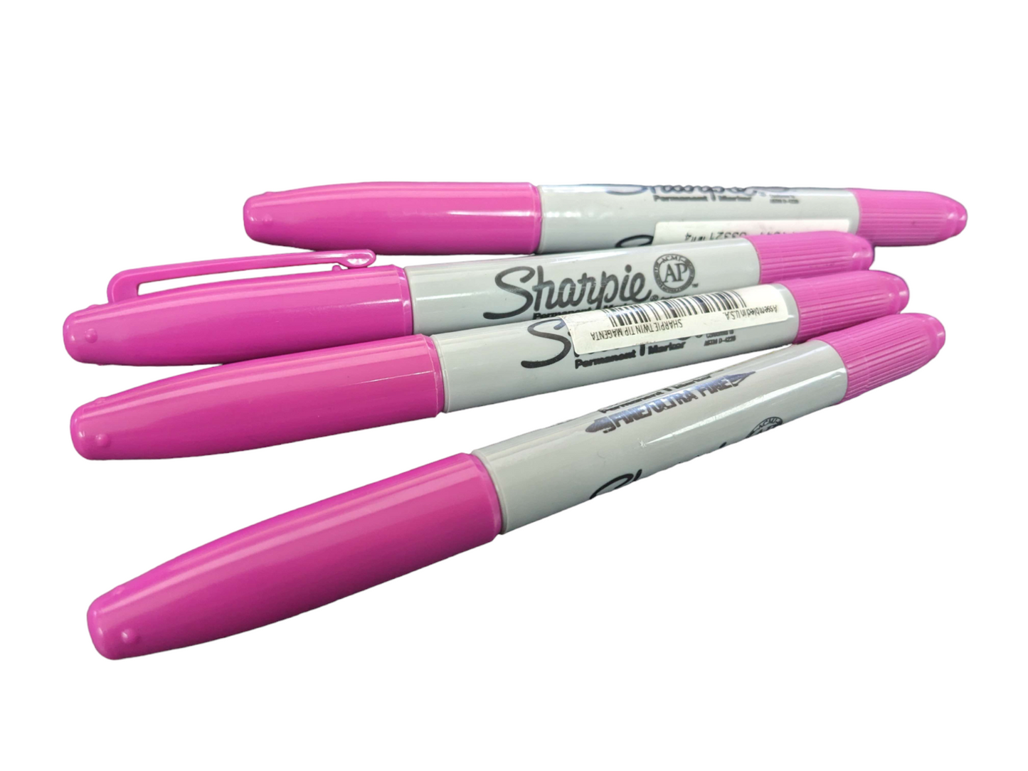 4x Sharpie Twin-Tip Permanent Marker - Magenta - NEW WITH TAGS