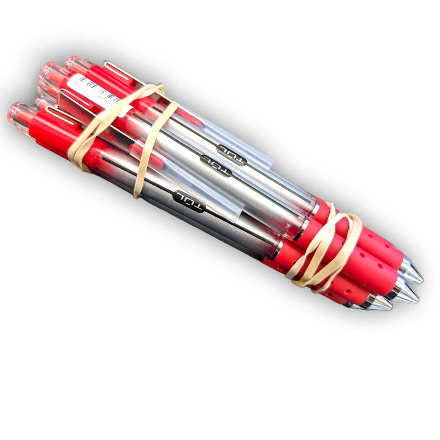 8x Lot of TUL Retractable-Med Point, 0.7-RED pen-NEW