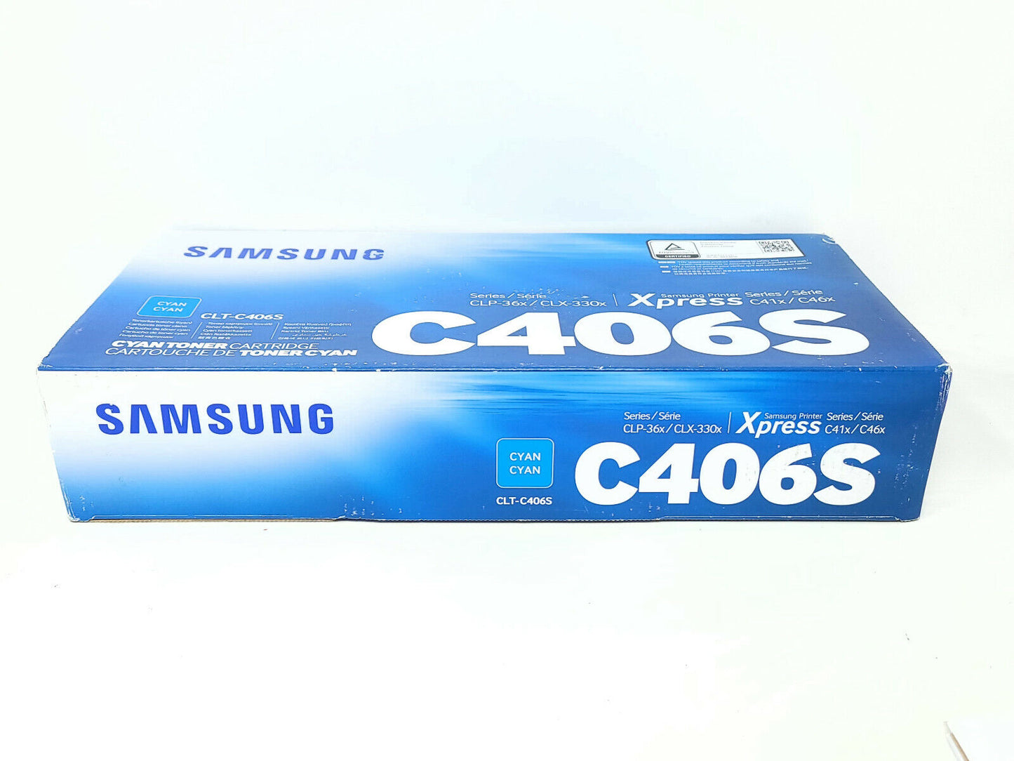 NEW Genuine Samsung CLT-C406S Cyan Toner Cartridge SEALED - 2
