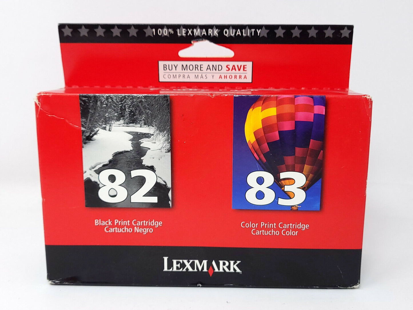 Genuine Lexmark Combo Pack 82 Black 83 Color Ink Cartridge 2-Pack - New in Box