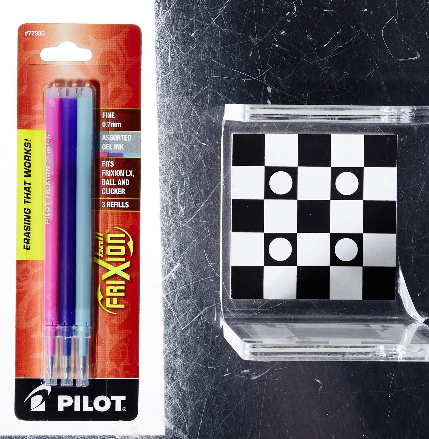 Pilot 77336 Refill for FriXion Erasable Gel Ink Pen, Assorted, 3/Pk