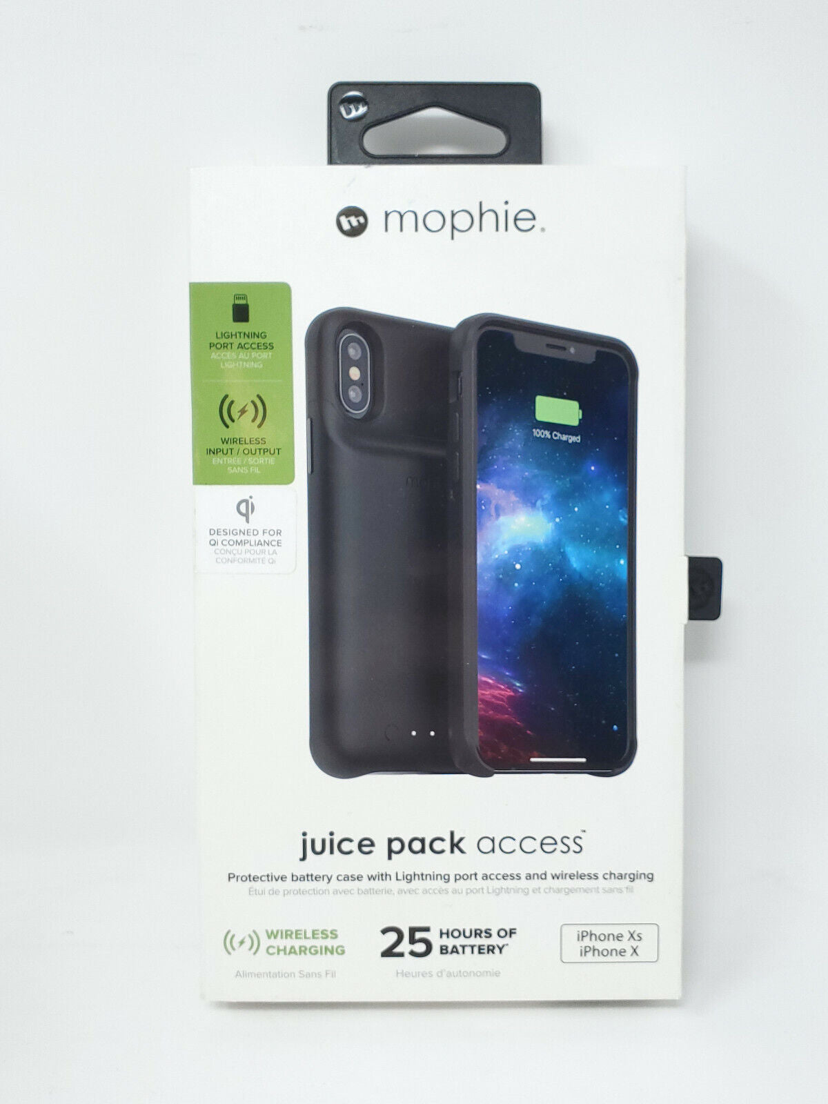 Mophie Juice Pack Access Battery Case for iPhone X / Xs - Black (401002827) -NEW