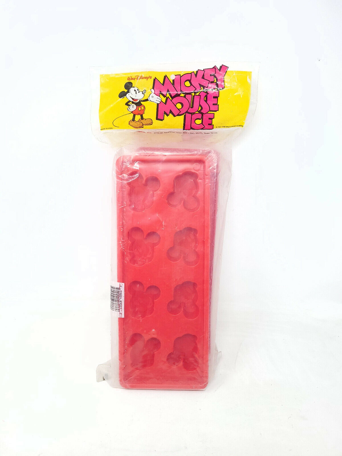 Disney Mickey Mouse Head Ice Cube Tray Rigid Plastic - RED - New in packaging