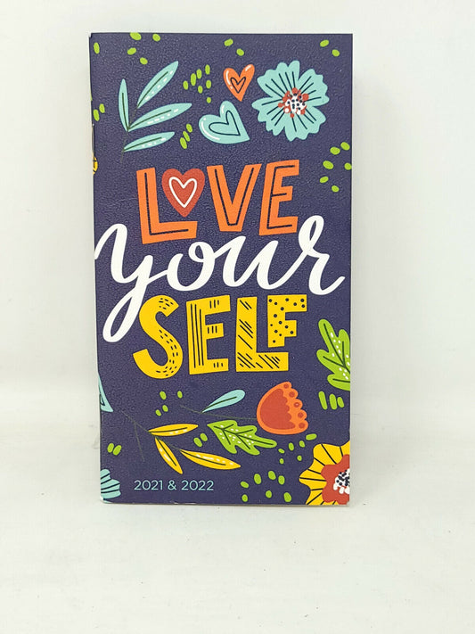 2021-2022 Pocket Planner Monthly Calendar Love Yourself 6.75x3.75" - NEW