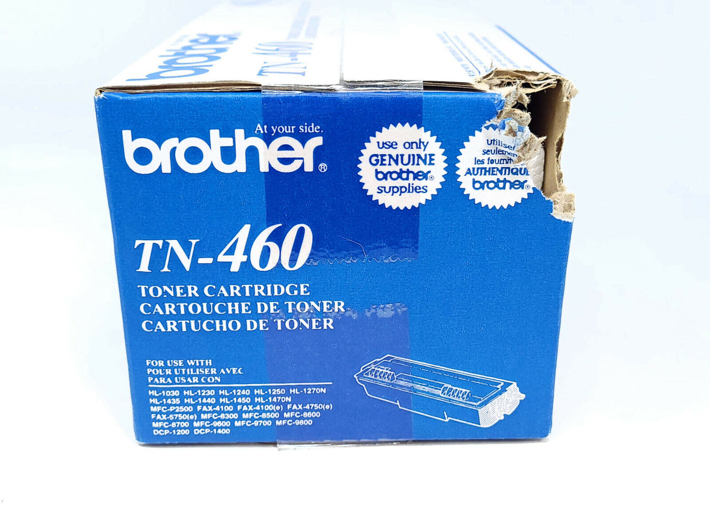 Brother TN-460 High Yield Black Toner Cartridge New In Box - Damage on Box