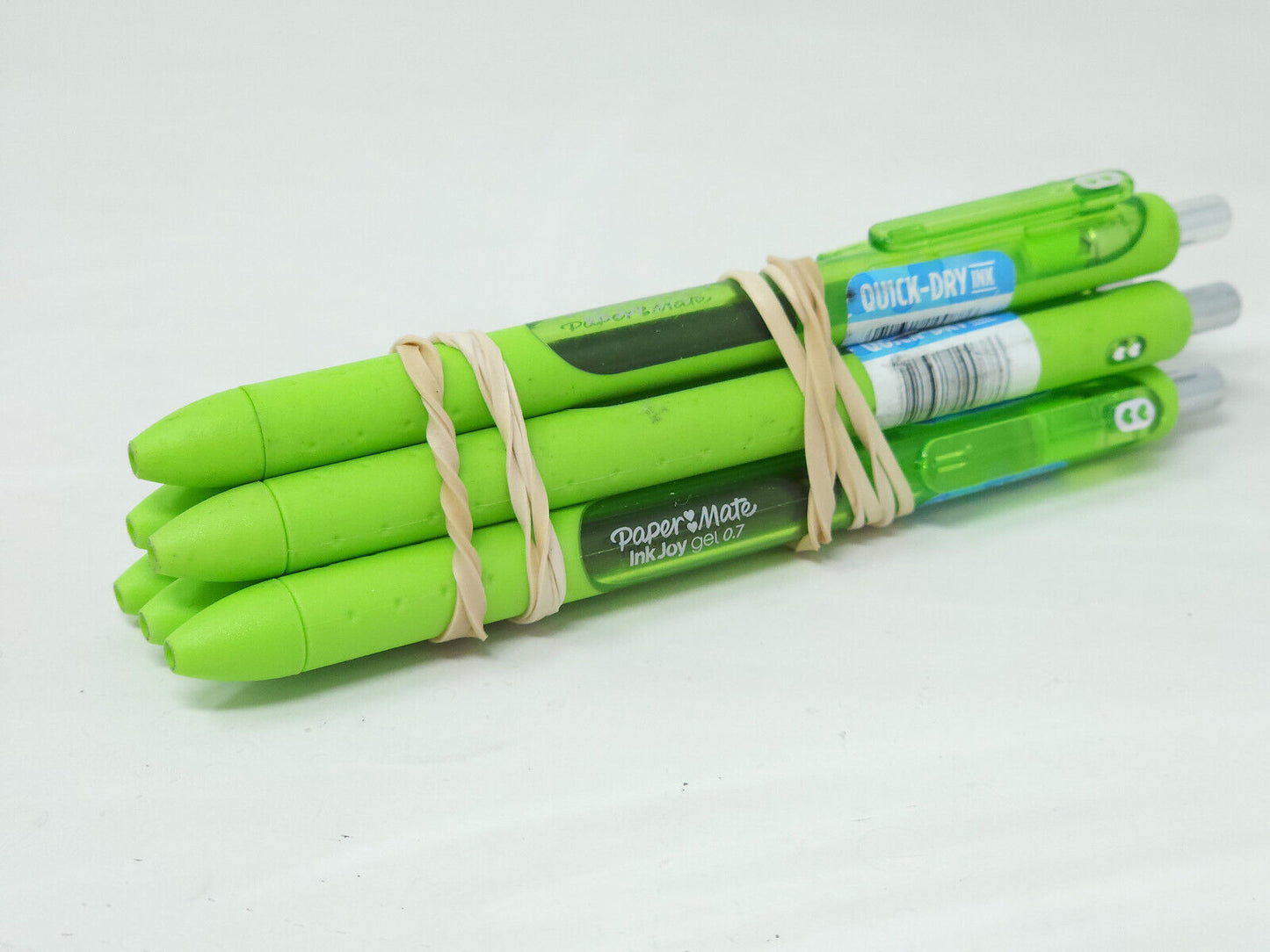 6x Paper Mate 1953050 InkJoy Gel Pen, Medium Point 0.7mm, Lime Green - NEW TAGS