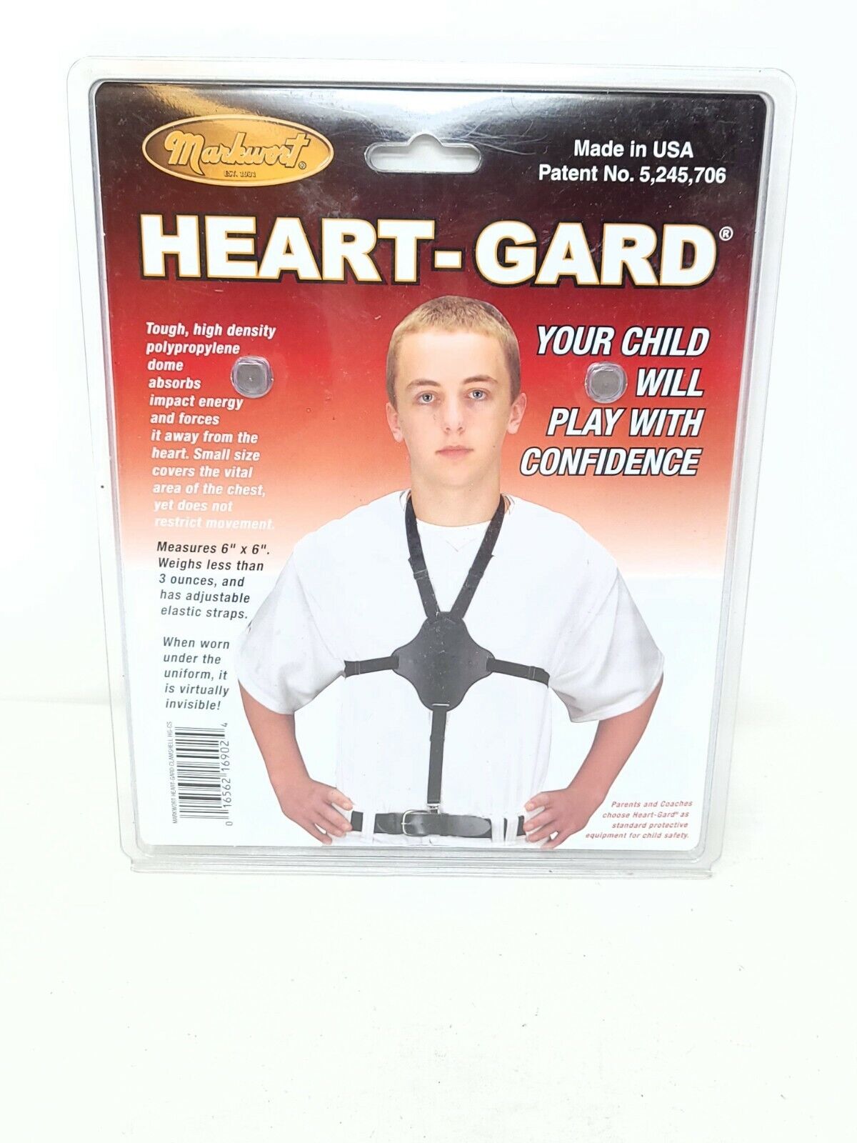 Baseball Softball Adjustable Heart Gard Protective Chest Gear Markwort HG-CS