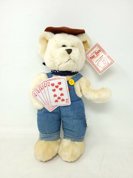 2005 KELLYTOY Poker Charm Shark Bear Cards Kuddle Me Toys Plush Toy New W/Tags