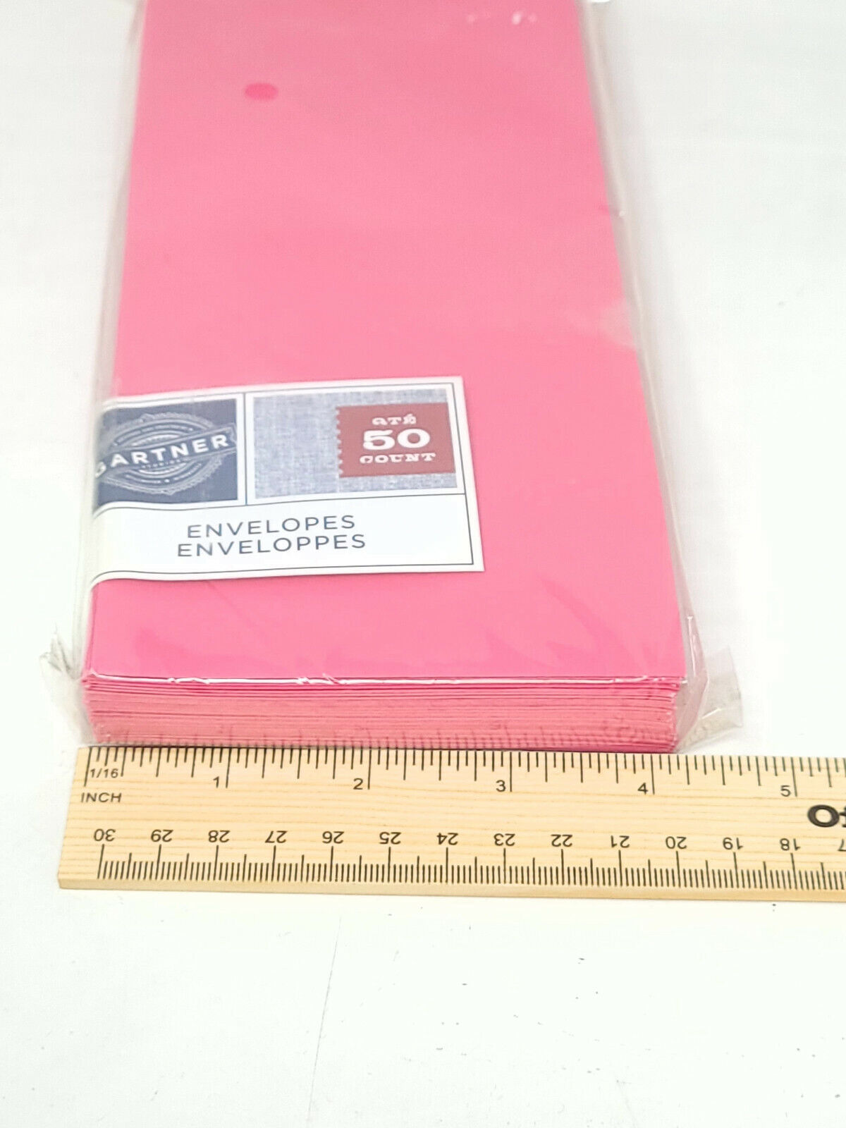 Gartner Studio 50 Envelopes Pink - 4.25 x 9.25 inches - NEW